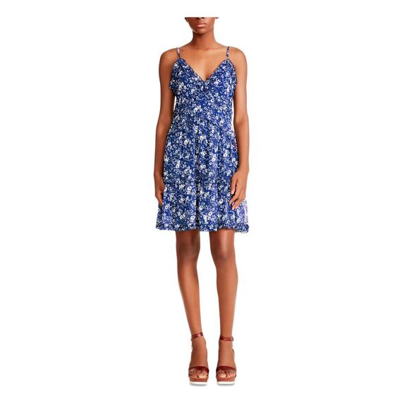 MADDEN GIRL Dresses & Skirts - MADDEN GIRL Womens Above The Knee Dress Blue Spaghetti Strap Party Juniors XXL